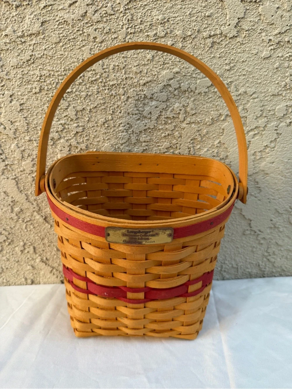 Longaberger Collectors Club Membership Basket 1996 Charter Member & Glad Tidings